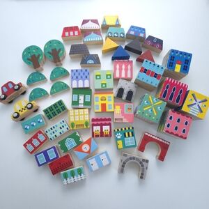 FAO Schwarz Around The World Wood Block Set 49 Pieces